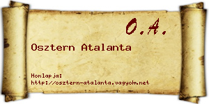Osztern Atalanta névjegykártya